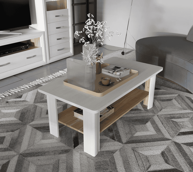 Стол журнальный Мальта лиственница сибирская/орех лион LAW_5