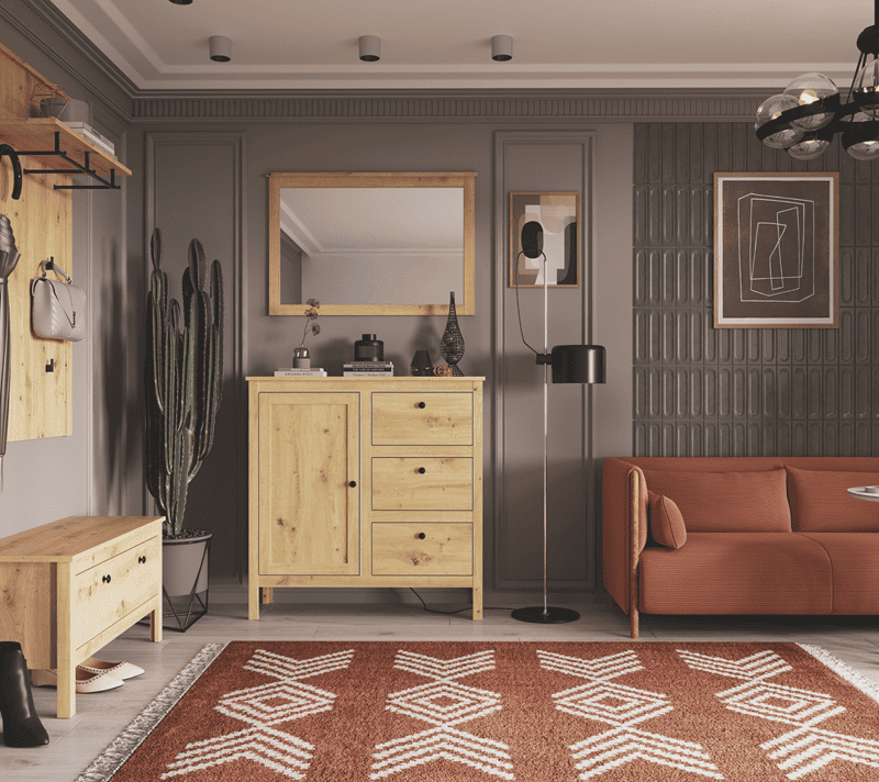 Зеркало Хельга дуб артизан LUS/90_4