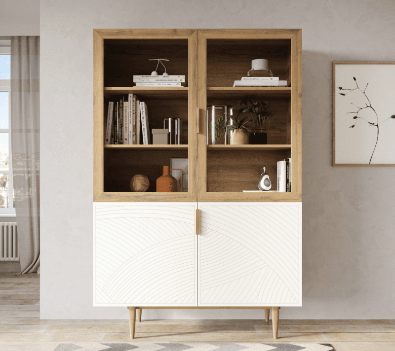 Витрина Лайн бежевый LN11/GR1/beige_1