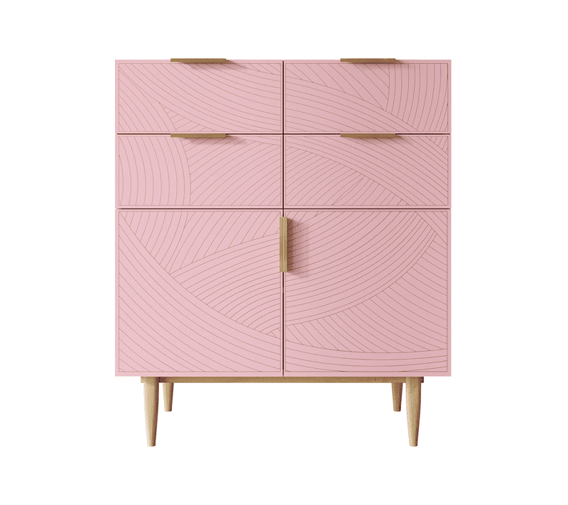 Комод Лайн розовый LN17/GR1/pink