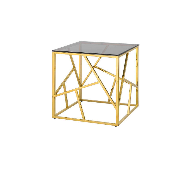 Стол журнальный Арт Деко черный/золотой 55x55