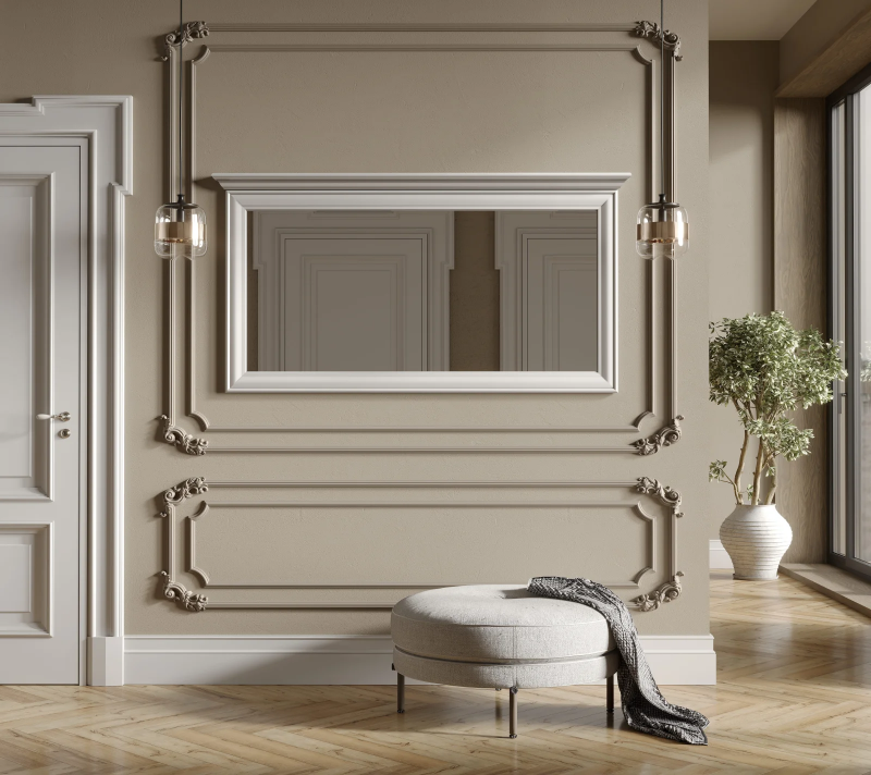 Зеркало Кентаки белый LUS/155_1