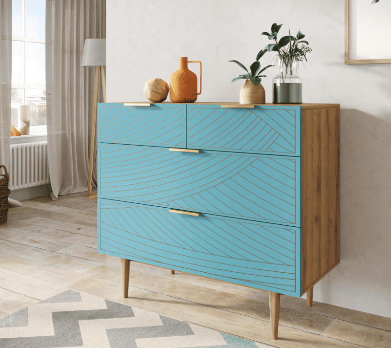 Комод Лайн голубой LN14/GR1/blue_3