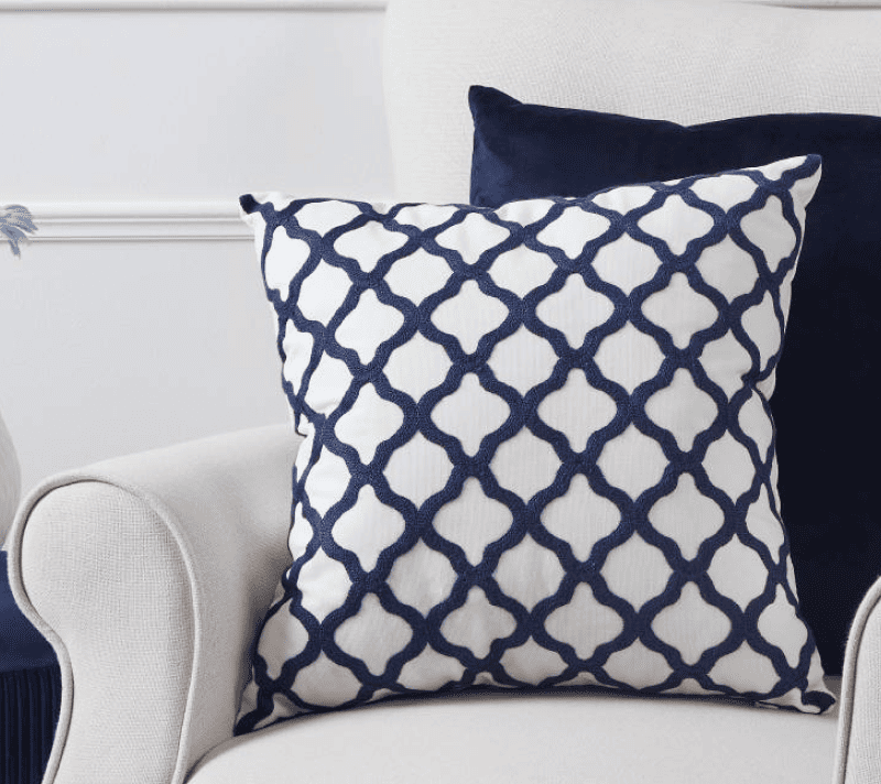 Подушка декоративная Чевери синий/белый 420016_2