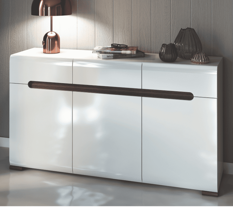 Тумба-комод Ацтека белый KOM3D3S/8/15_2