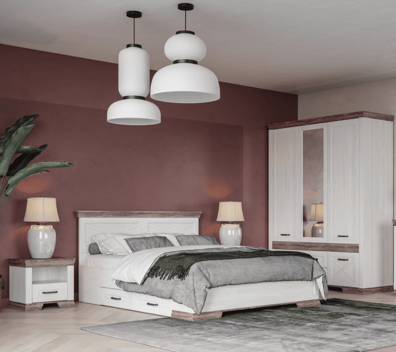 Кровать Марсель ясень снежный LOZ160х200_3