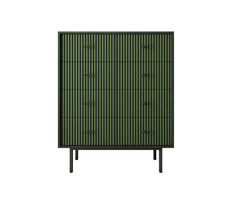 Комод Эмерсон зеленый/черный EM20/green/L
