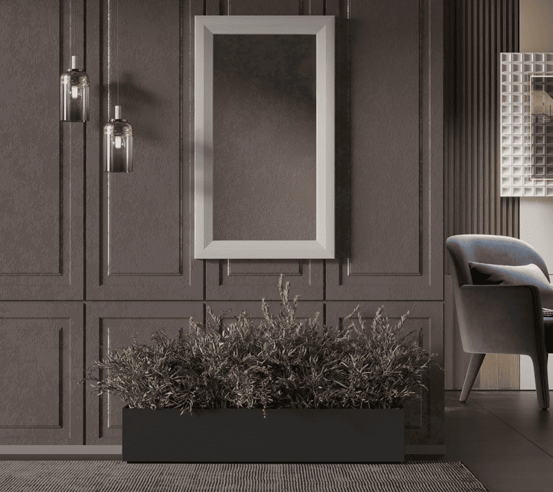 Зеркало Мальта лиственница сибирская/орех лион LUS/60_1