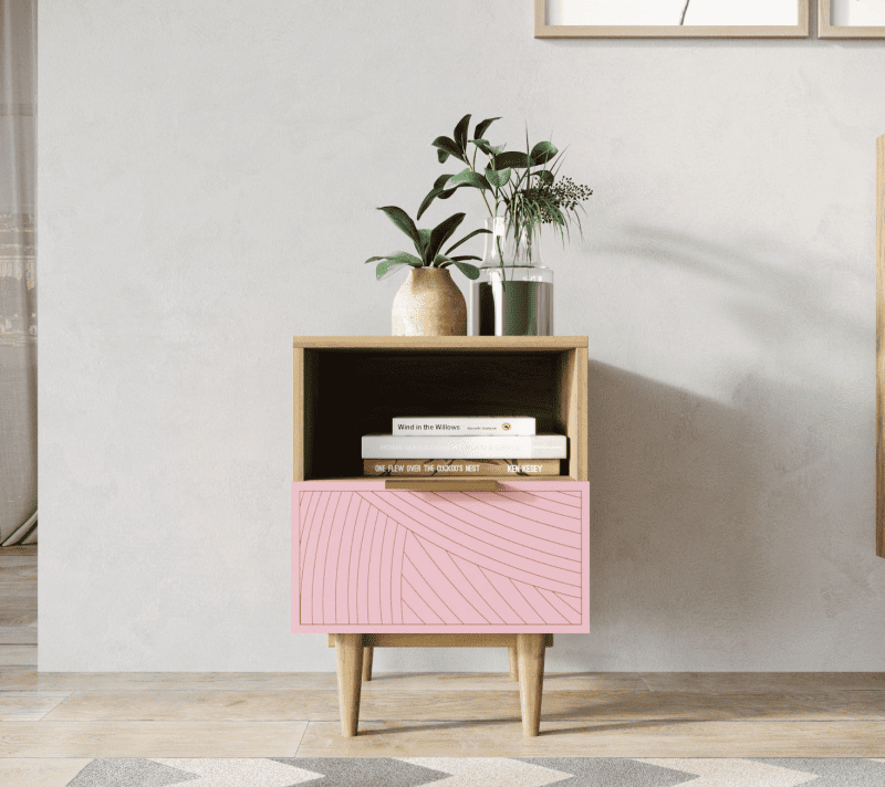 Тумба прикроватная Лайн розовый LN09/GR1/pink_1
