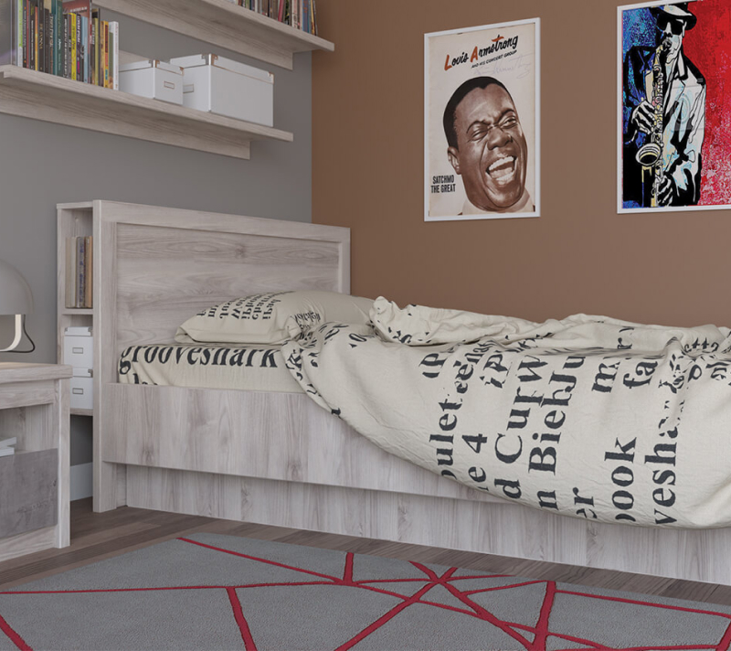 Кровать Джаз каштан найроби 120Px200_2