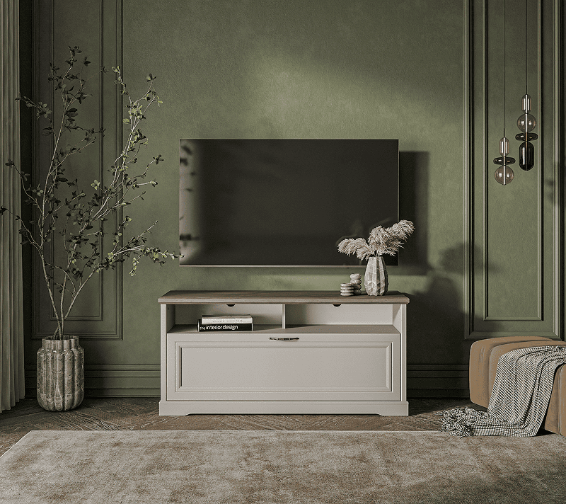 Тумба под телевизор Тоскана Нью персидский жемчуг/каньон RTV1D2N_1