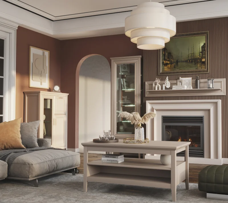 Витрина с подсветкой Классик глиняный серый REG1W1SZK_4