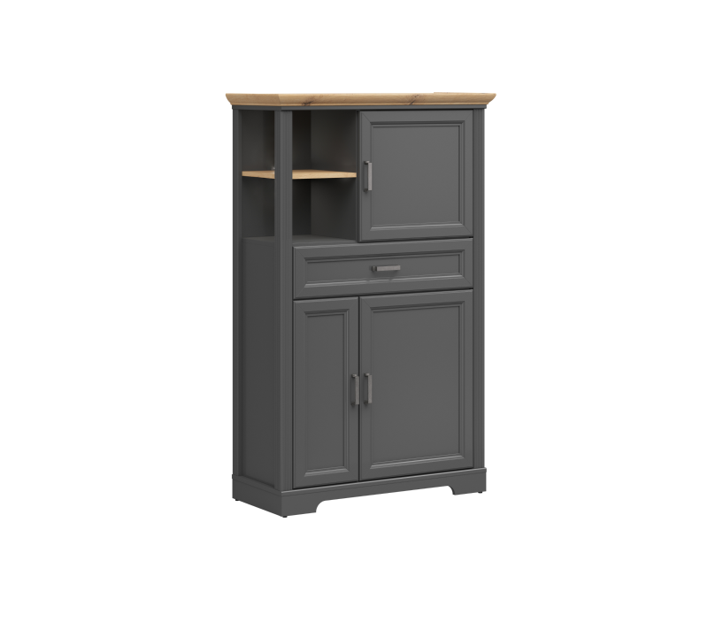 Шкаф Жасмин графит/дуб артизан REG3D1S_2