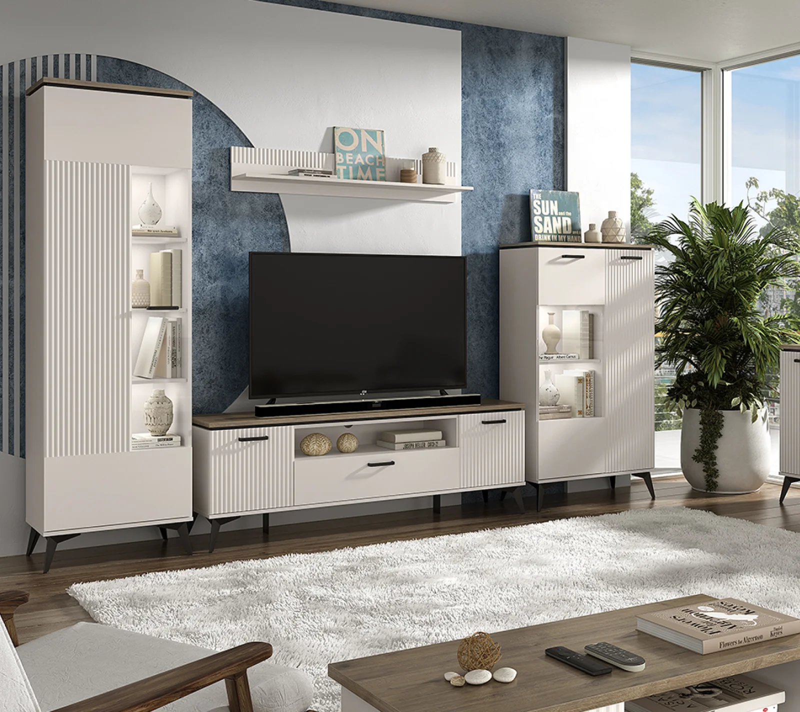 Полка навесная Винати персидский жемчуг/амарок_6