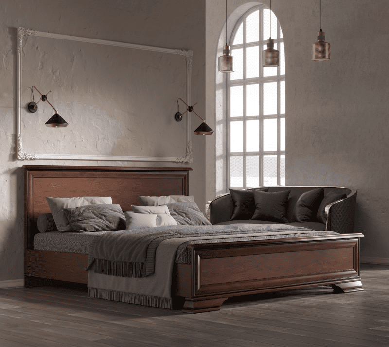 Кровать с выкатными ящиками Кентаки каштан LOZ180x200_2