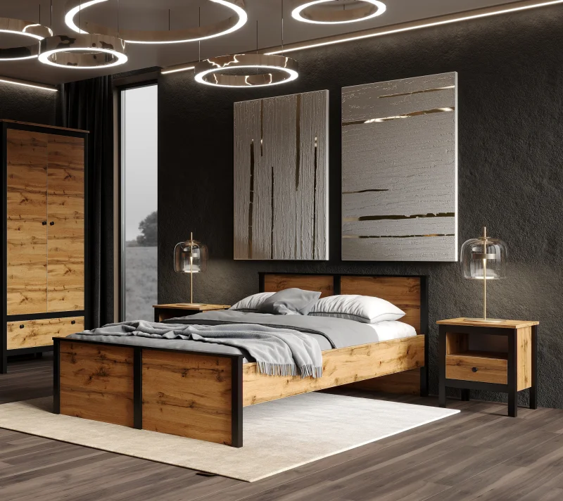 Тумба прикроватная Лофт дуб вотан KOM1S_6