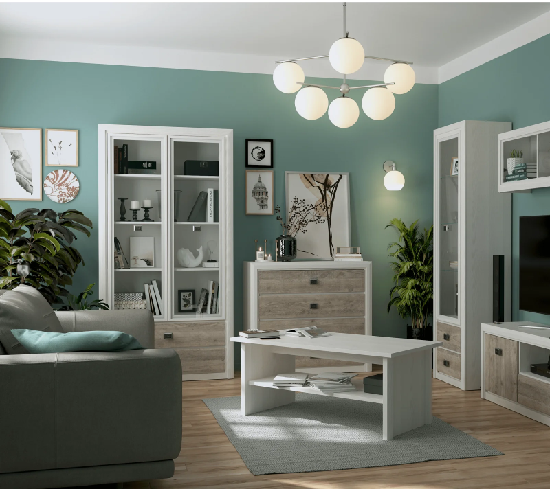 Стол журнальный Коен ясень снежный LAW120_2