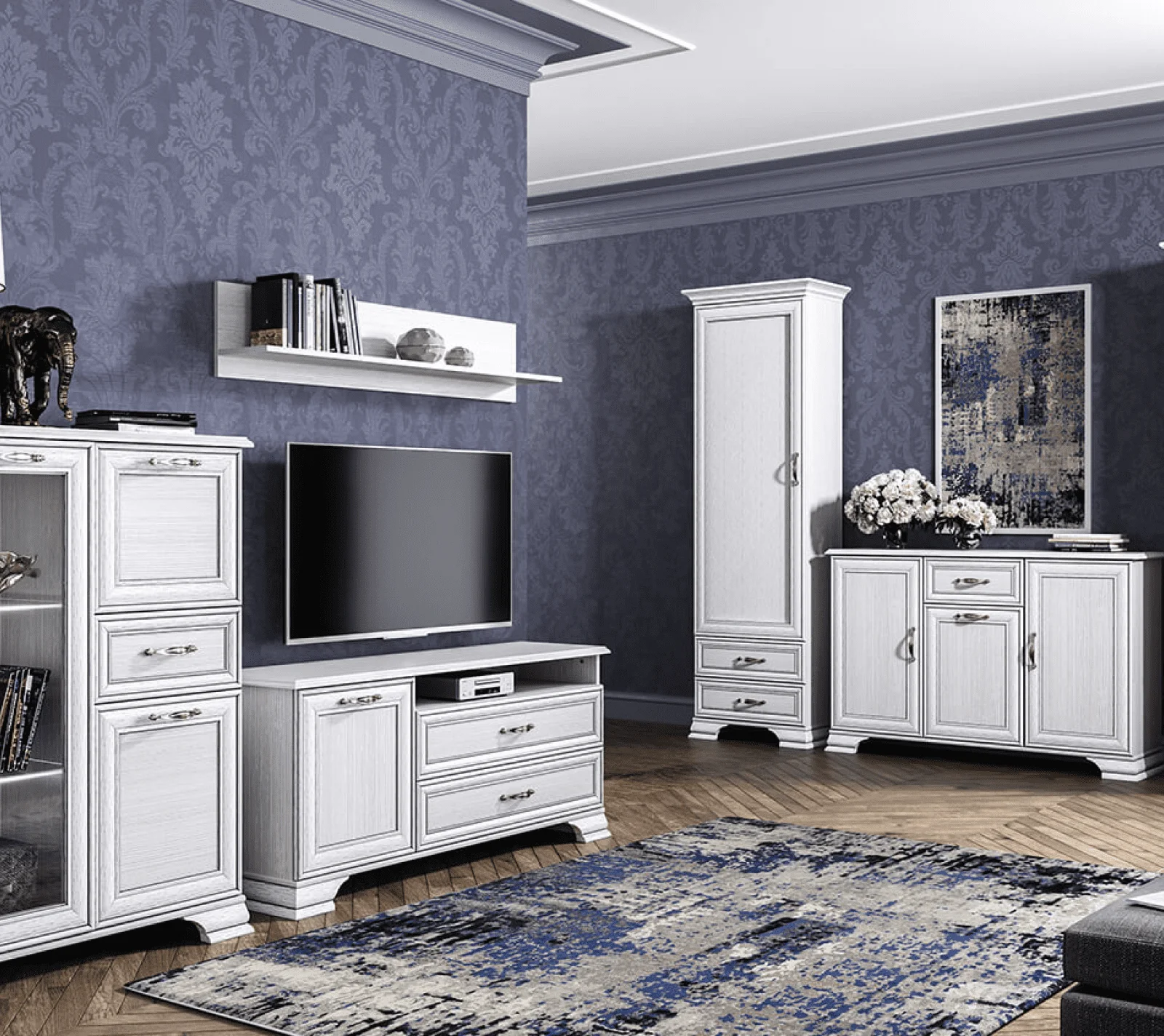 Тумба-комод Тиффани вудлайн кремовый 3D1S_5