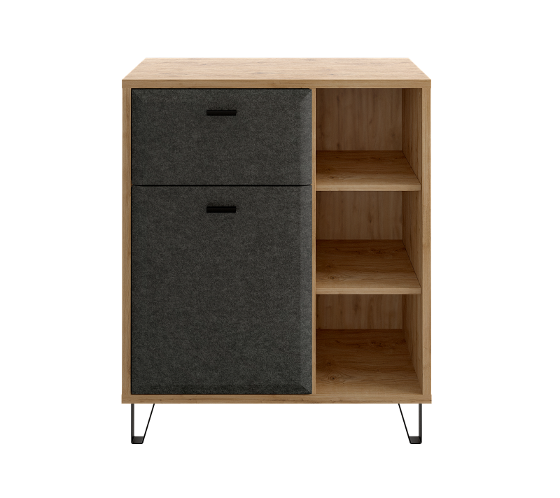 Тумба-комод Грейс дуб наварра/графит KOM1D1S