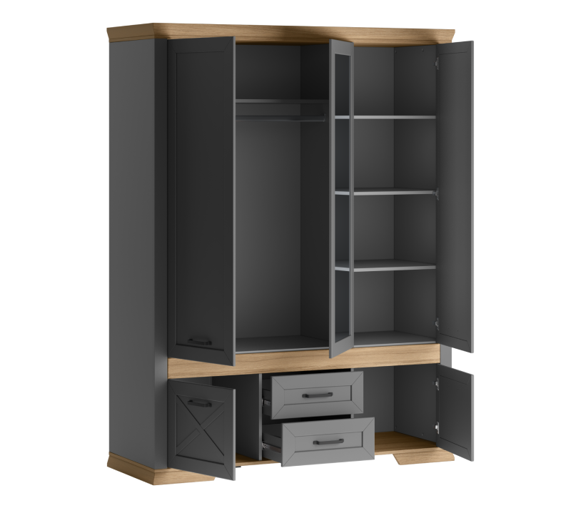 Шкаф Марсель дымчатый алмаз SZF5D2S_1