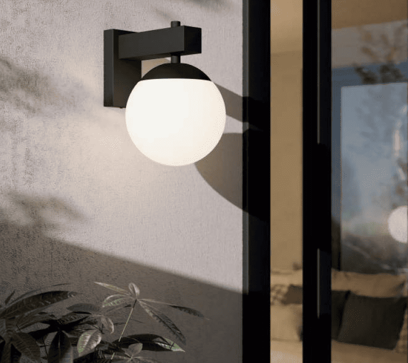 Уличное бра Буфалата черный/белый 900669_1