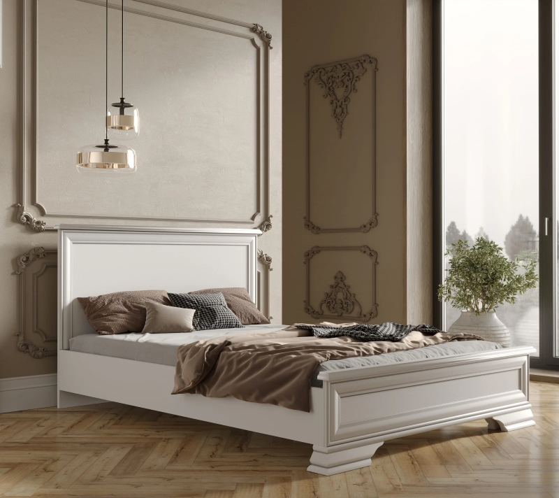 Кровать Кентаки белый LOZ140x200_2