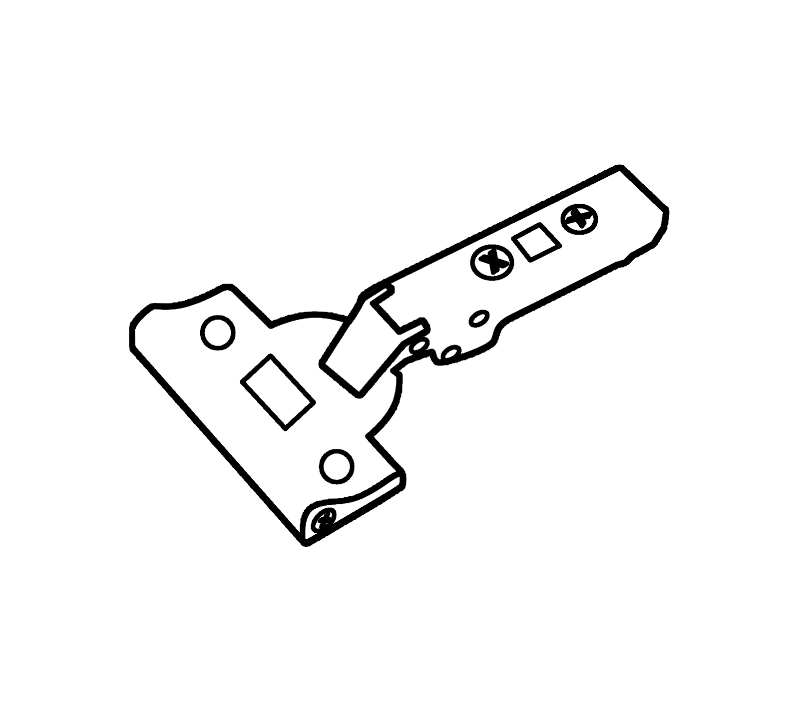 Петли с доводчиками для письменного стола Кентаки BIU2D2S