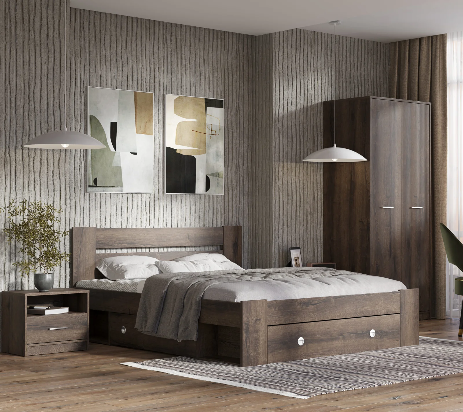 Тумба прикроватная Непо дуб монастырский KOM1S_5