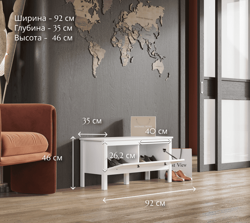 Комплект прихожей Эва белый_2