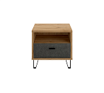 Тумба прикроватная Грейс дуб наварра/графит KOM1S