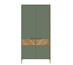 Шкаф Сиена дымчатый зеленый/дуб вотан SZF2D