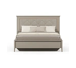 Кровать с мягким элементом Классик серый глиняный LOZ180x200