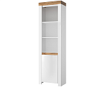 Стеллаж Таурус белый глянец/дуб вотан 1D3N