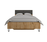 Кровать Грейс дуб наварра/графит LOZ120х200
