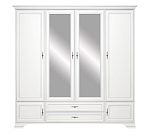 Шкаф с зеркалом Кентаки белый SZF6D2S