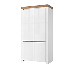 Шкаф с полками Таурус белый глянец/дуб вотан 2DG