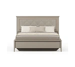 Кровать с мягким элементом Классик серый глиняный LOZ160x200