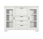 Тумба-витрина Кентаки белый KOM2W3S1B