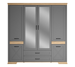 Шкаф Марсель дымчатый алмаз SZF6D2S