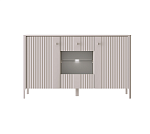 Тумба-витрина с подсветкой Далия персидский жемчуг KOM1W2D