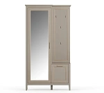 Шкаф с вешалкой Классик глиняный серый PPK1D1K/L