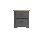 Тумба прикроватная Жасмин графит/дуб артизан KOM2S