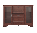 Тумба-витрина Кентаки каштан KOM2W3S1B