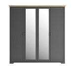 Шкаф Жасмин графит/дуб артизан SZF2L2D