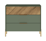 Комод Сиена дымчатый зеленый/дуб вотан KOM3S