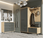 Комплект прихожей Грейс дуб наварра/графит