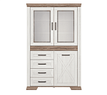 Витрина Марсель ясень снежный REG2W1D4S