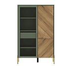 Витрина Сиена дымчатый зеленый/дуб вотан REG1W1D/140